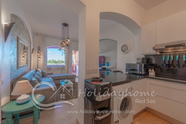 Living room and kitchen