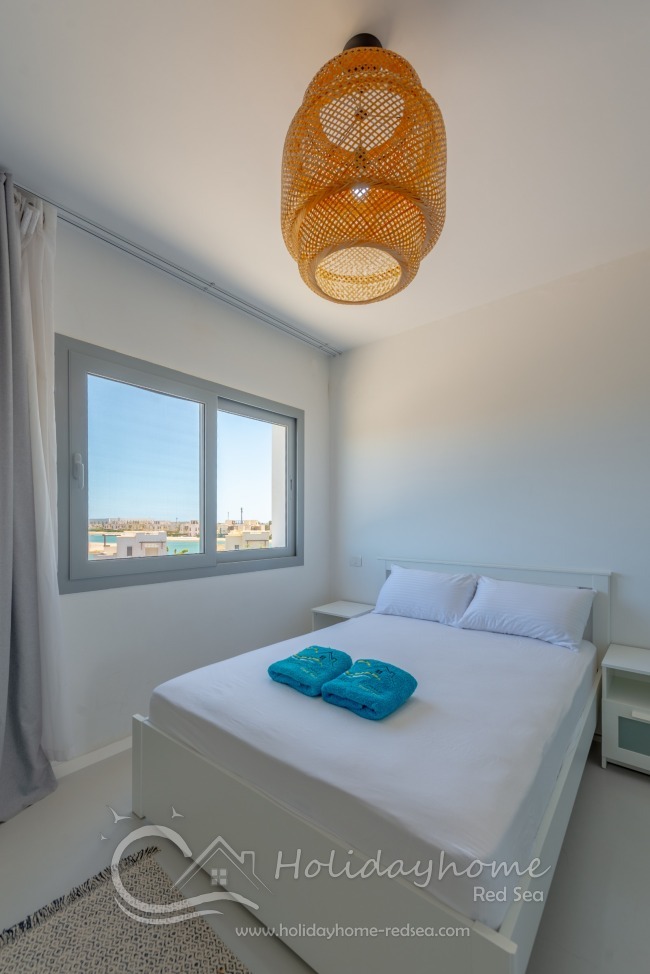 Master bedroom with attached bathroom