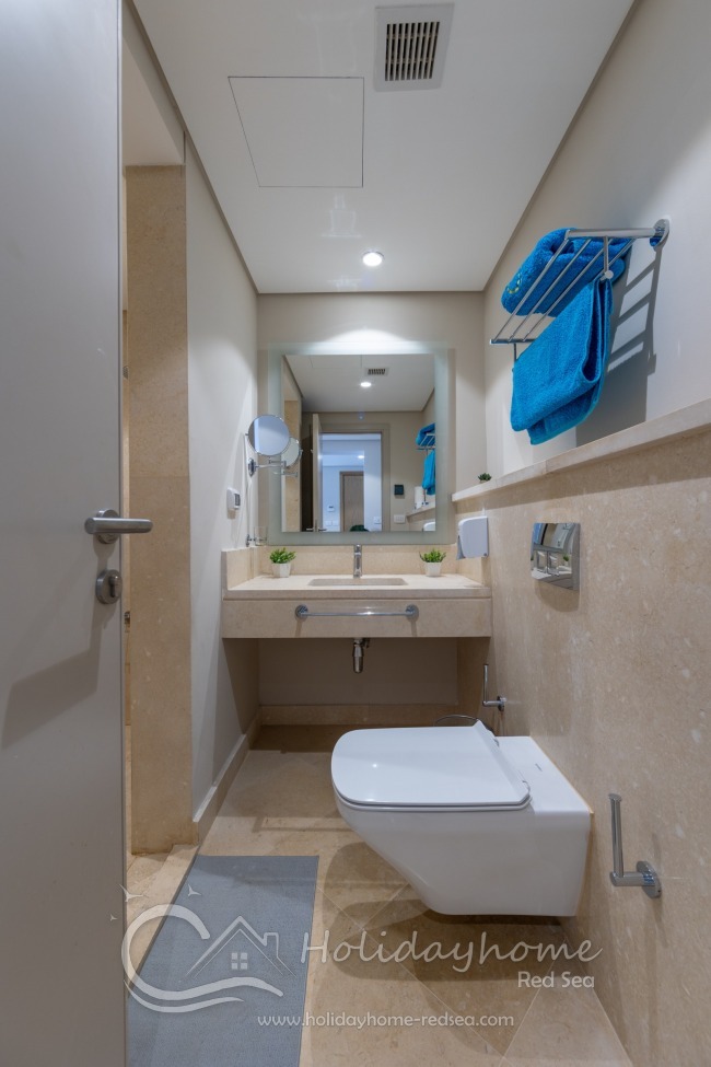 Spacious bathroom with large shower