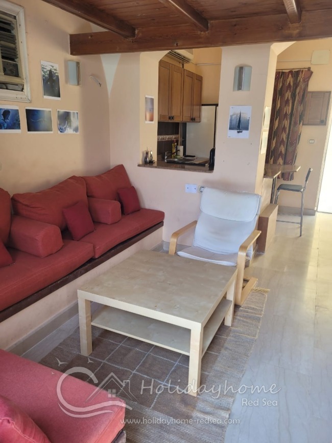 Open kitchen and living room