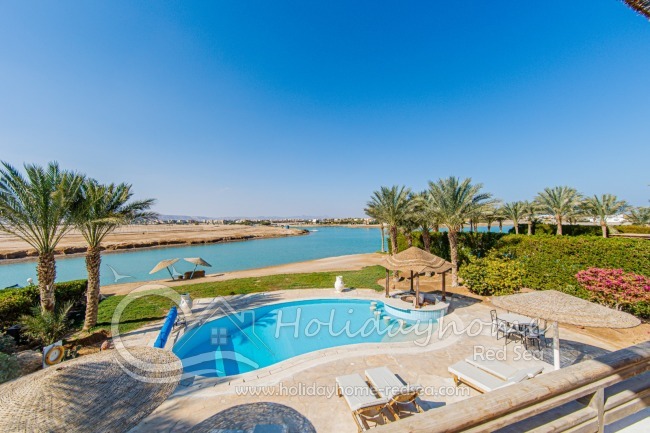 Pool and lagoon view from the balcony