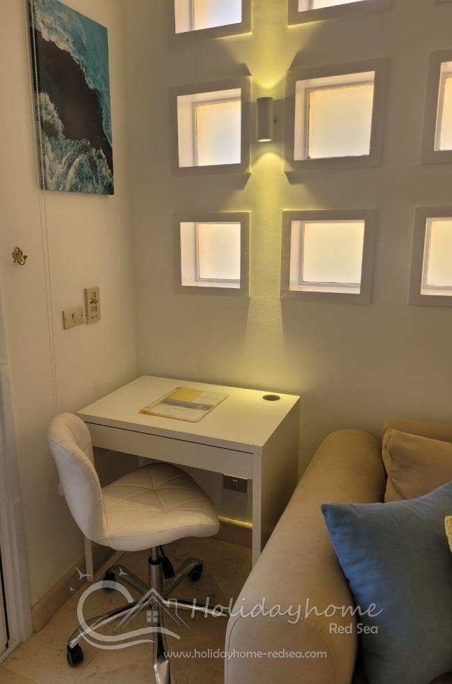 Work space in the living room