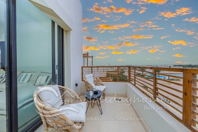 Coffee corner on the balcony