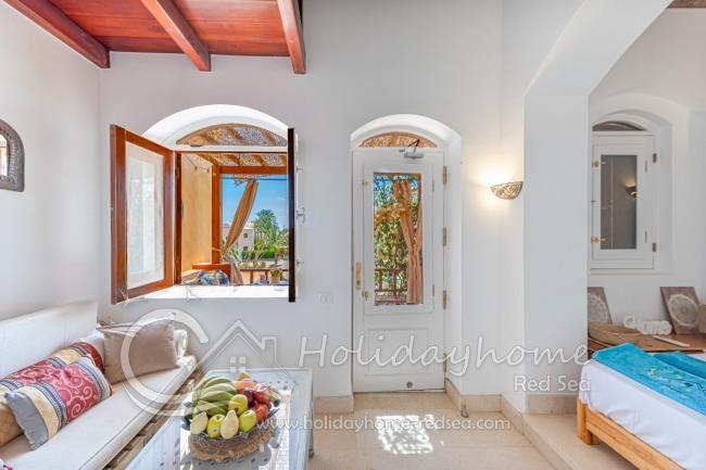 Open living room and with balcony