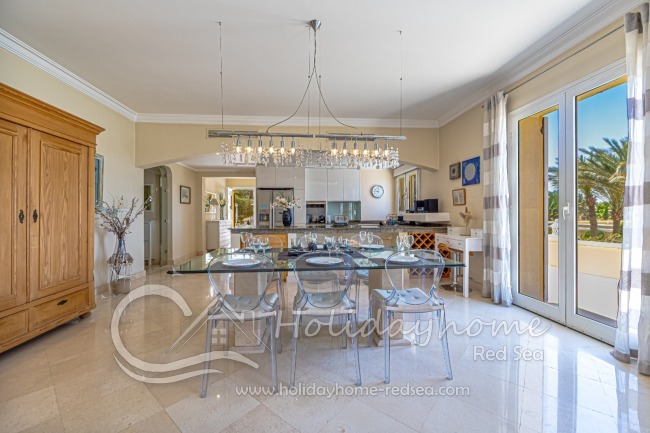 Large Living/Dining area with open kitchen 